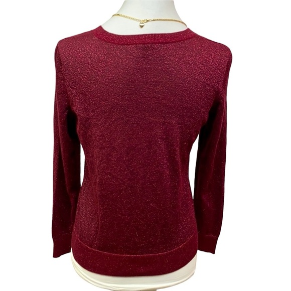 Talbots Sparkling Cranberry Cardigan Sweater - Picture 5 of 8